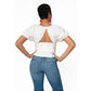 Leota Feminino Manga Bufante Elsa Top Branco Tamanho Pequeno
