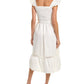Vestido midi de popeline com cinto Leota, branco, tamanho pequeno