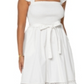 Vestido midi de popeline com cinto Leota, branco, tamanho pequeno