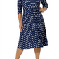 Vestido Eliza com cinto Leota feminino azul tamanho 3X