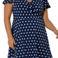 Vestido Leota Plus Estampado Floral Azul Tamanho 1X