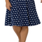Vestido Leota Plus Estampado Floral Azul Tamanho 1X