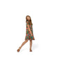 Vestido infantil Leota para meninas, fluido, com babados, serenity, verde, tamanho médio