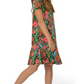 Vestido infantil Leota para meninas, fluido, com babados, serenity, verde, tamanho médio