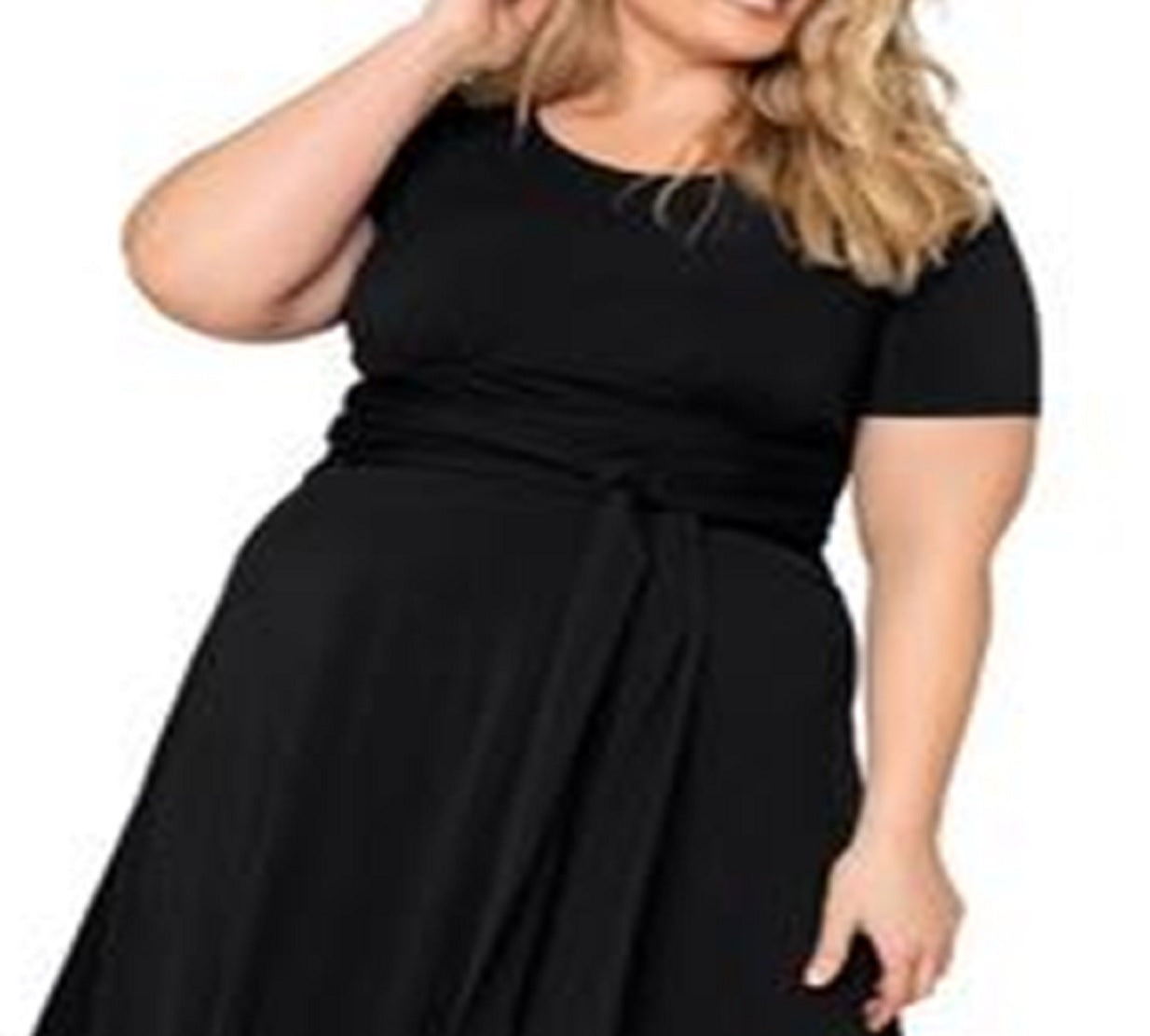 Vestido midi de malha com estampa Brittany da Leota para mulheres, tamanho 1X, preto
