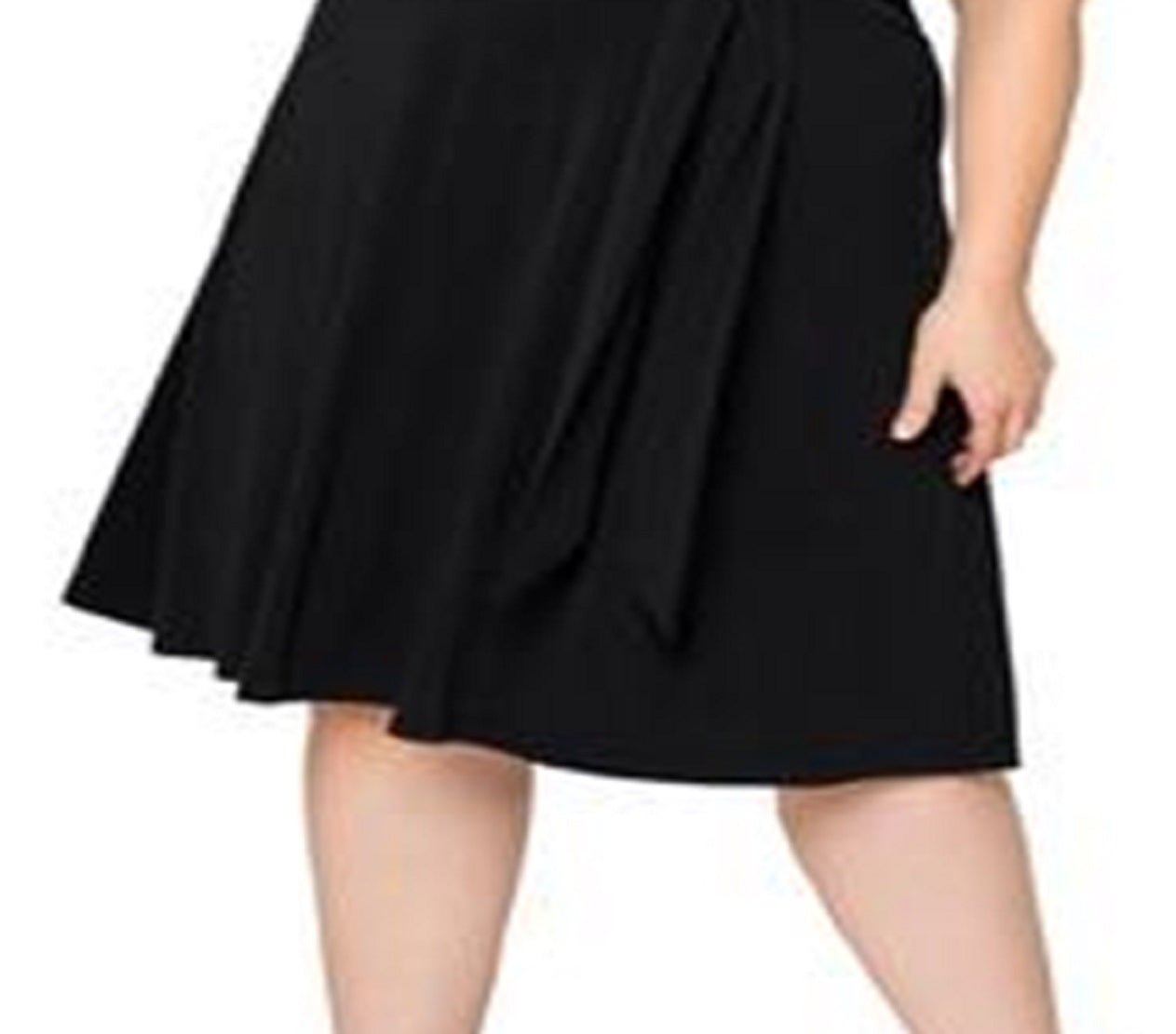 Vestido midi de malha com estampa Brittany da Leota para mulheres, tamanho 1X, preto