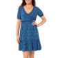 Vestido envelope falso Leota Chelsea azul tamanho pequeno