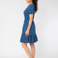 Vestido envelope falso Leota Chelsea azul tamanho pequeno