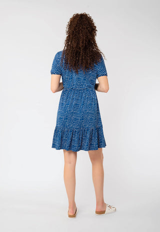 Vestido envelope falso Leota Chelsea azul tamanho pequeno