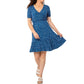 Vestido envelope falso Leota Chelsea azul tamanho pequeno