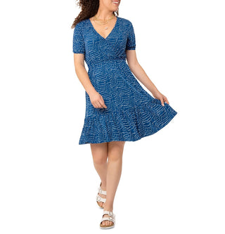 Vestido envelope falso Leota Chelsea azul tamanho pequeno