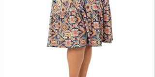 Vestido marroquino Kristen azul Leota feminino, tamanho 2X