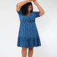 Vestido Chelsea Faux Wrap Azul Leota Feminino Tamanho 3X