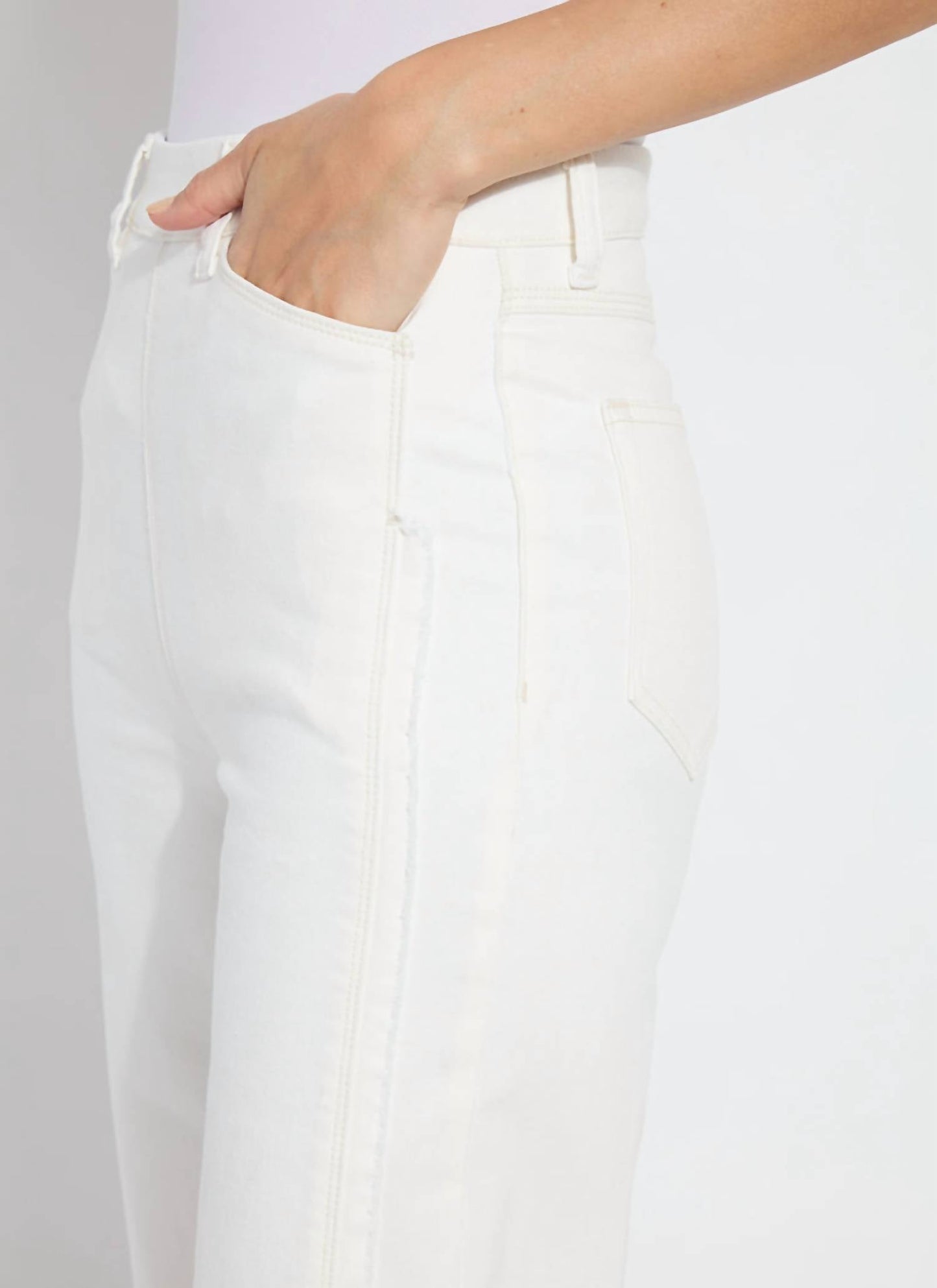 Lysse - Women's Noah High Waist Crop Wide Leg Fringe Jean