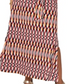 Vestido longo com estampa de envelope falso Leota, vermelho, tamanho pequeno