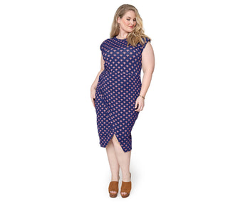 Vestido Hayden Feminino Leota Azul Tamanho 1X