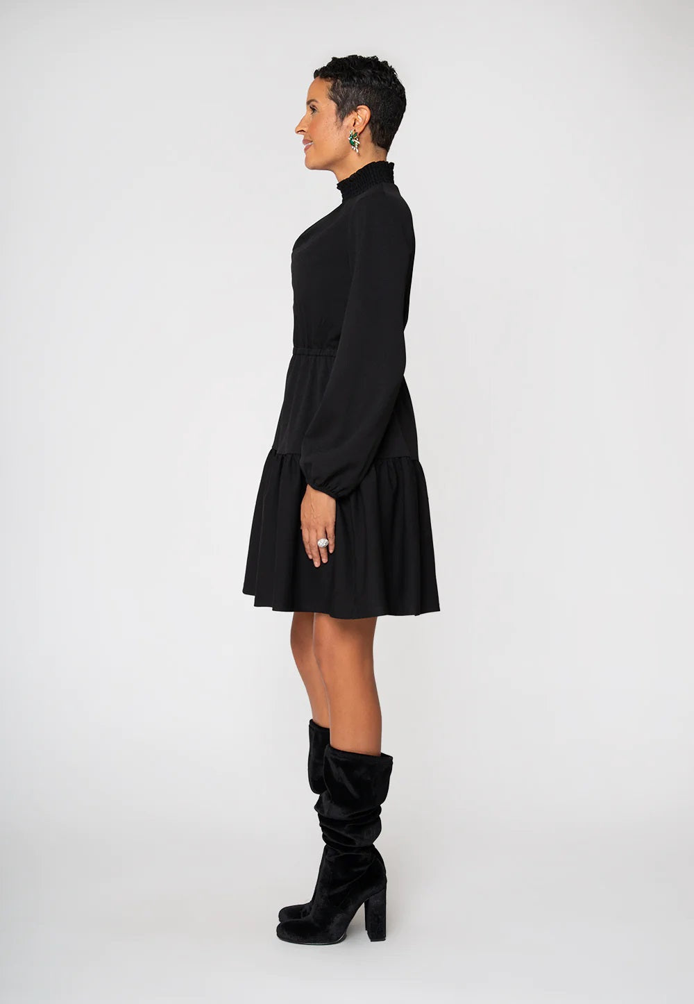 Vestido feminino Leota verde oliva preto tamanho pequeno