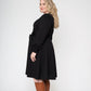 Vestido Blusa com Manga Envoltória Perfeito Leota Feminino Preto