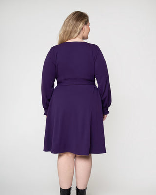 Vestido Blusa com Manga Envoltória Perfeito Leota Feminino Roxo Tamanho 2X