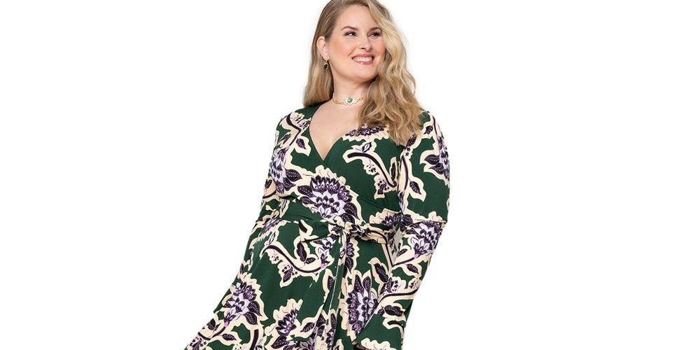 Vestido Rosalia Plus Size Feminino Leota Verde Tamanho 1X