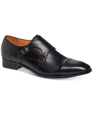 Carlos by Carlos Santana Men's Passion Double Monk Strap Loafers Black Size 10.5D