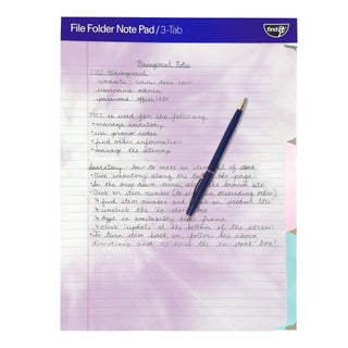 Bloco de notas para pasta de arquivo - Pacote com 12 