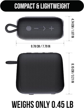 Caixa de som Raycon Everyday com microfone IP67 à prova de poeira e água TWS Multilink Bluetooth 5.0 Caixa de som portátil sem fio para ambientes externos para casa, áreas externas, viagens (preto carbono)