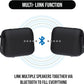 Caixa de som Raycon Everyday com microfone IP67 à prova de poeira e água TWS Multilink Bluetooth 5.0 Caixa de som portátil sem fio para ambientes externos para casa, áreas externas, viagens (preto carbono)