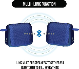 Caixa de som Raycon Everyday com microfone IP67 à prova de poeira e água TWS Multilink Bluetooth 5.0 Caixa de som portátil sem fio para ambientes externos para casa, atividades ao ar livre, viagens (azul elétrico)