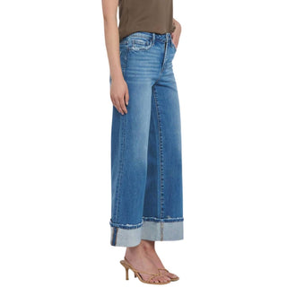 Flying Monkey - High Rise Cuffed Wide Jean