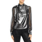 Top transparente metálico feminino Generation Love, prateado, tamanho XS