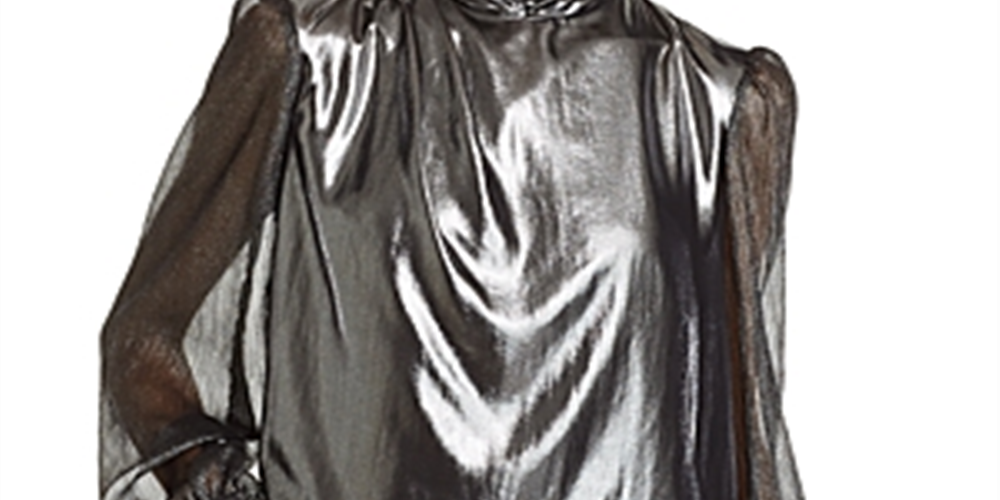 Top transparente metálico feminino Generation Love, prateado, tamanho XS