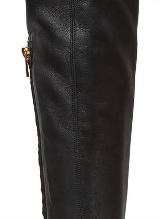 Balmain - Women's Raven 120mm Leather Over The Knee Stiletto Boots