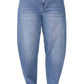 ELOQUII Women's Plus Size The Barrel Leg Jean - 16, True Dark Rinse Denim