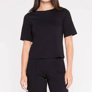 Ripley Rader - Ponte Knit Short Sleeve Top
