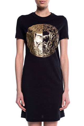 Versace - Couture Women Gold Logo T-Shirt Dress