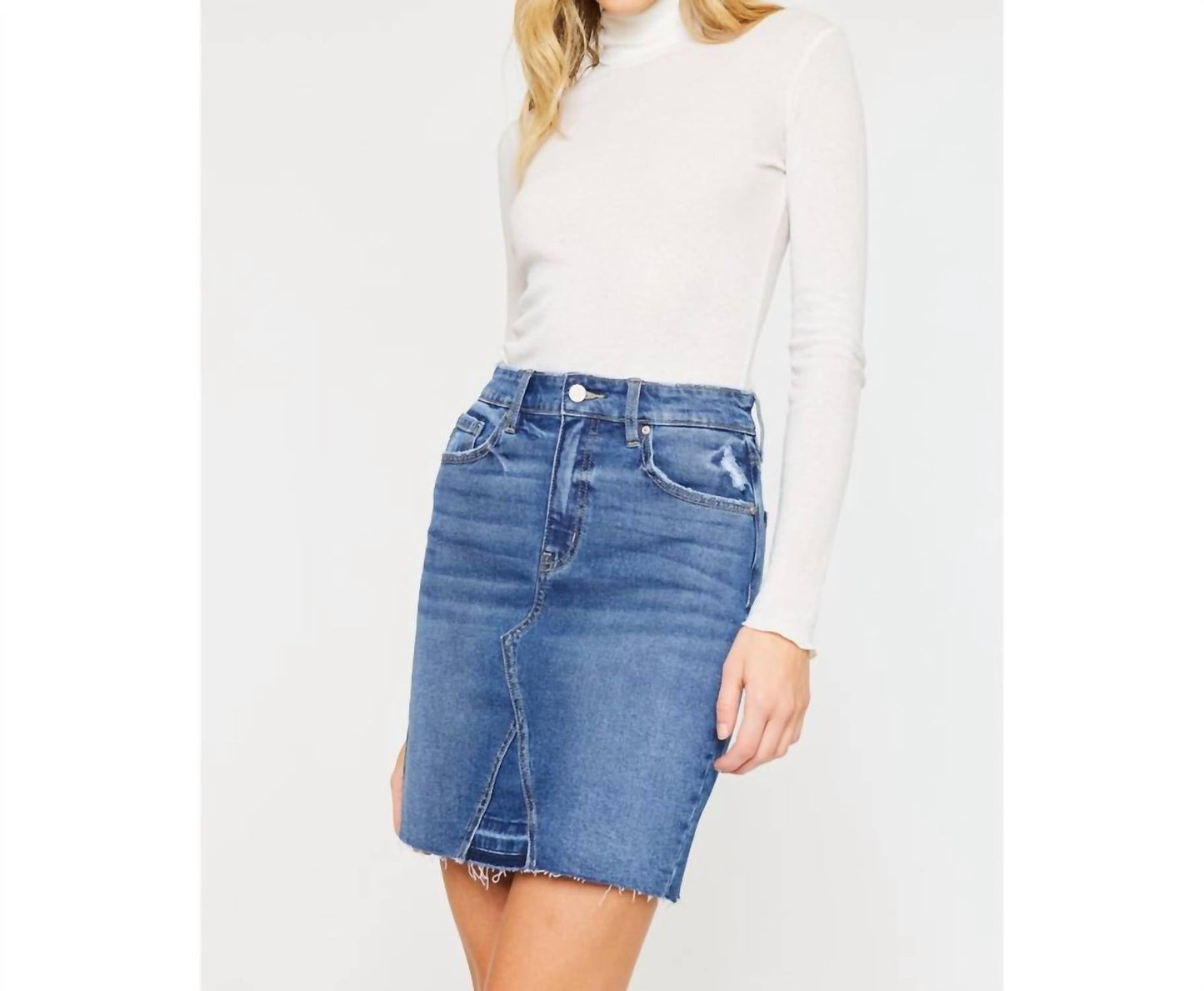 Kancan - Comfort Stretch Denim Mini Skirt