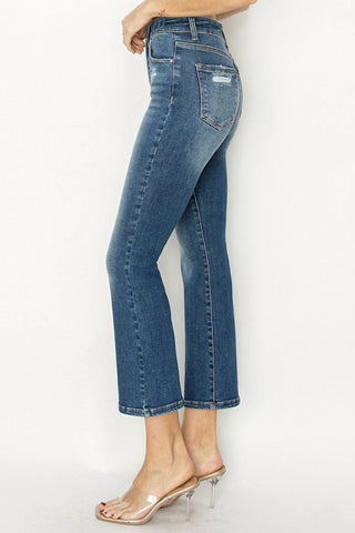 Risen - Calça Jeans Flare Crop de Cintura Alta