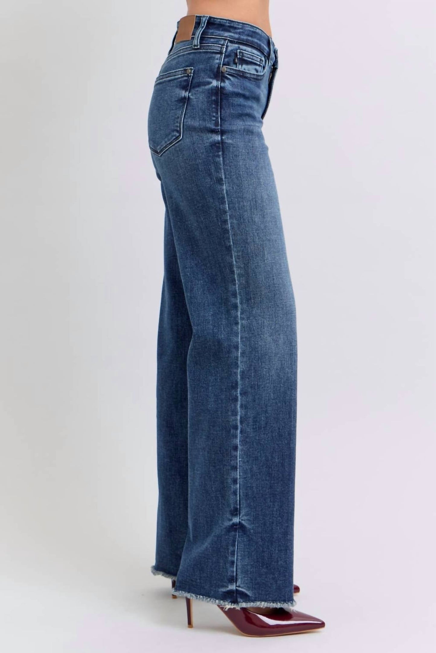 Judy Blue - Mid Rise Wide Leg Jeans