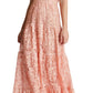 Vestido longo de renda Melina feminino da The Population, rosa, tamanho médio