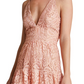 Vestido longo de renda Melina feminino da The Population, rosa, tamanho médio