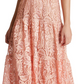 Vestido longo de renda Melina feminino da The Population, rosa, tamanho médio