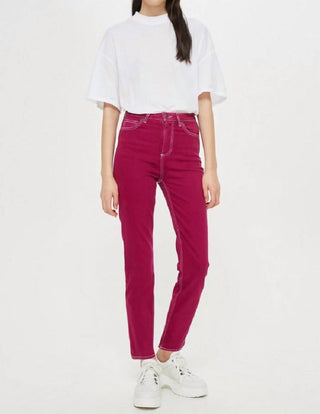 Topshop - Jeans Motocicleta Jamie de perna reta e tornozelo