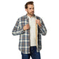 LL Bean Men's Sherpa Lined Flannel Shirt - Indigo Tartan