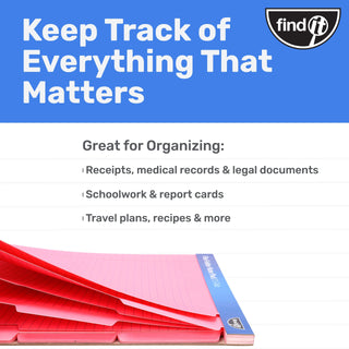 Bloco de notas para pasta de arquivo - Pacote com 12 