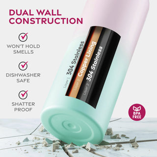 Garrafa de água esportiva térmica com canudo 