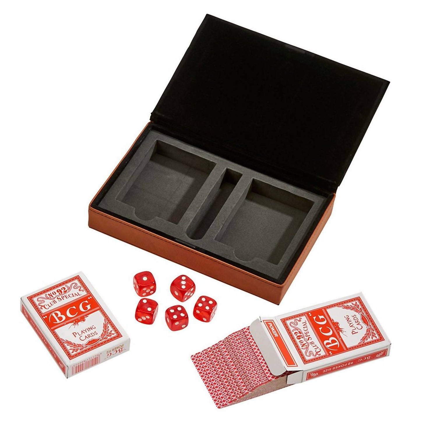 Creative Gifts International - Leatherette 2 Card Deck Set, 5" X 7.75"