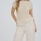 Blu Pepper - Women's Batwing Crochet Short Sleeve Sweater
