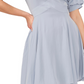 1.state Vestido curto feminino com manga bufante e camadas, azul, tamanho M