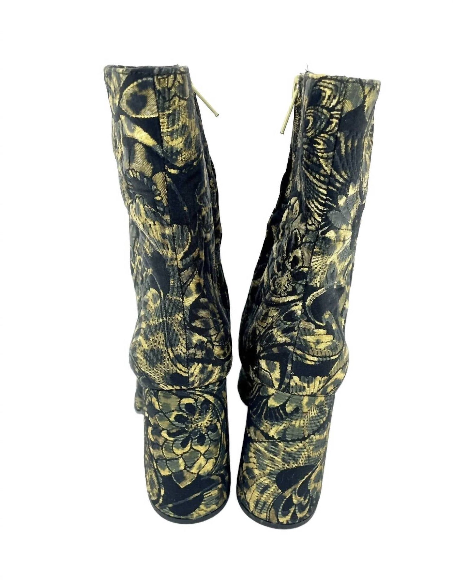 Ash - Women's Flora Metallic Jacquard Ankle Boots
